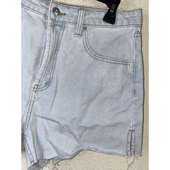 Women Super High Rise Distressed Cutoff  Button Fly Denim Shorts 2.5 Inseam 10 - Picture 3 of 9